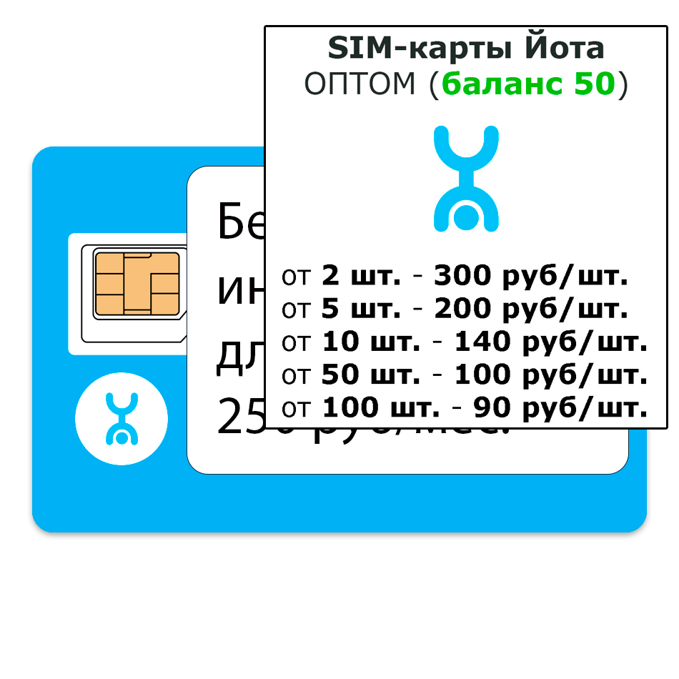 СИМ-карта Йота для модема - роутера 